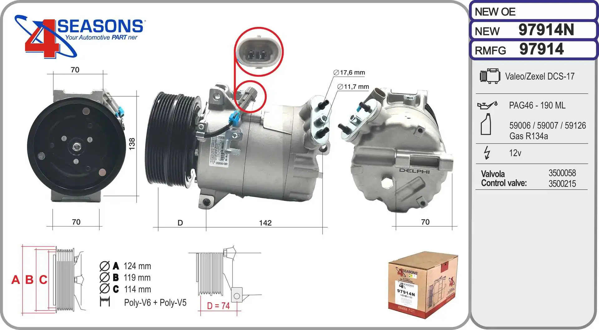 AHE kompresszor, klíma - 97914N - TothCarparts
