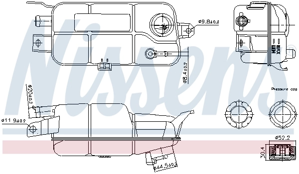NISSENS kiegyenlítőtartály, hűtőfolyadék - 996359 - TothCarparts