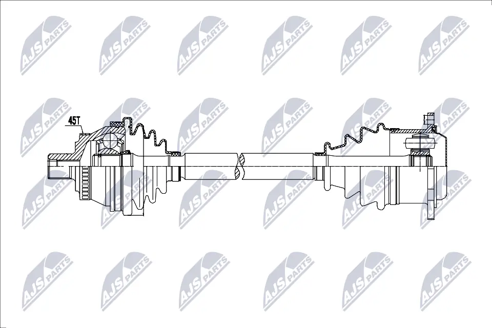 NTY hajtótengely - NPW-AU-091 - TothCarparts