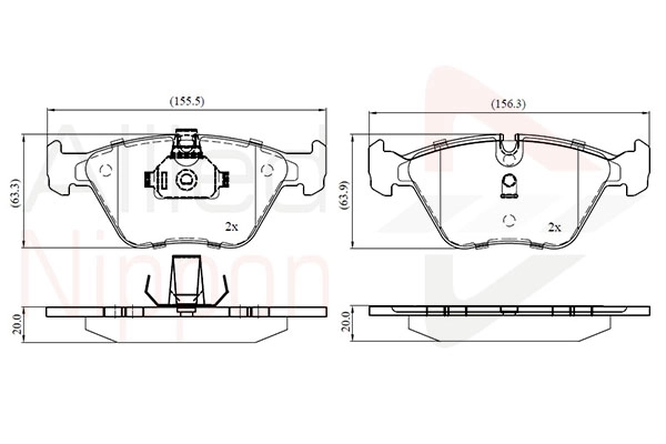 ALLIED NIPPON fékbetétkészlet, tárcsafék - ADB01744 - TothCarparts