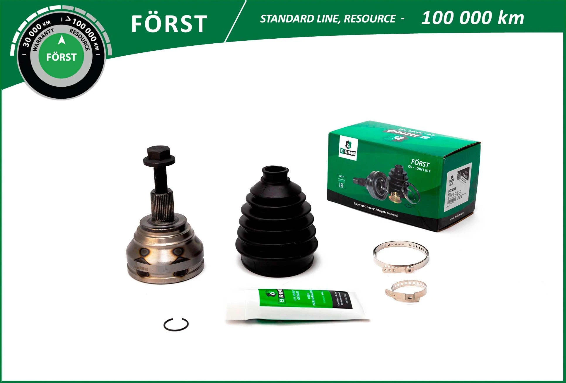 B-RING csuklókészlet, hajtótengely - BOC1043 - TothCarparts