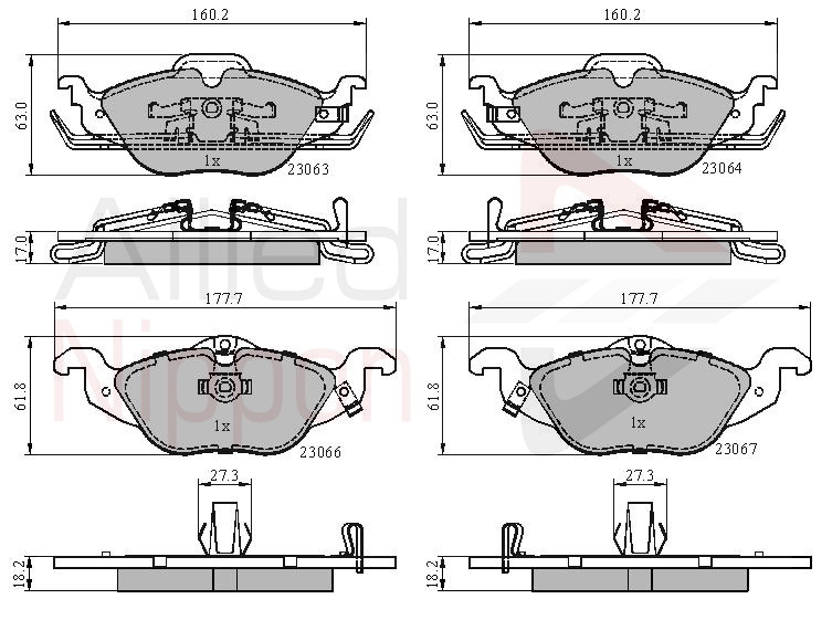 ALLIED NIPPON fékbetétkészlet, tárcsafék - ADB3584 - TothCarparts