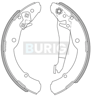 Burig fékpofakészlet - B050080 - TothCarparts