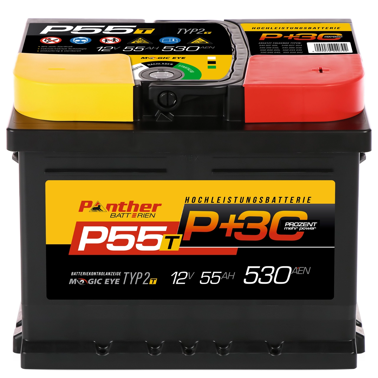 PANTHER-BATTERIEN Indító akkumulátor - SB.P55TL1 - TothCarparts
