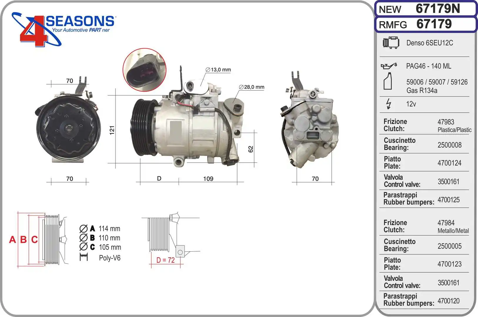 AHE kompresszor, klíma - 67179N - TothCarparts