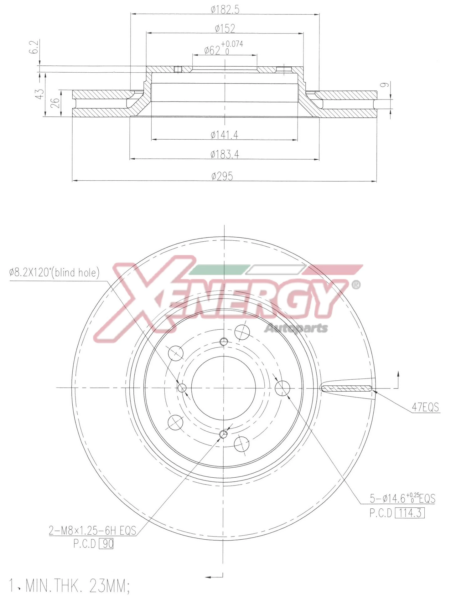 AP XENERGY féktárcsa - X602952 - TothCarparts