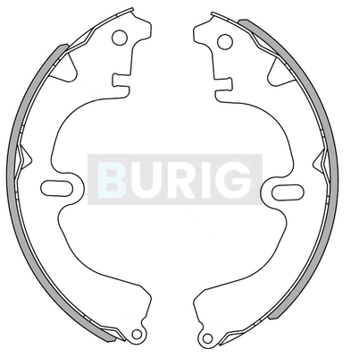 Burig fékpofakészlet - B050086 - TothCarparts