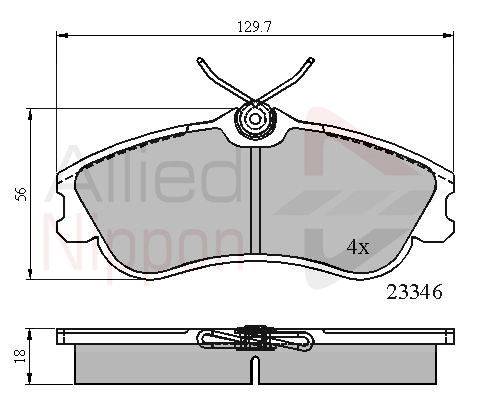 ALLIED NIPPON fékbetétkészlet, tárcsafék - ADB0892 - TothCarparts