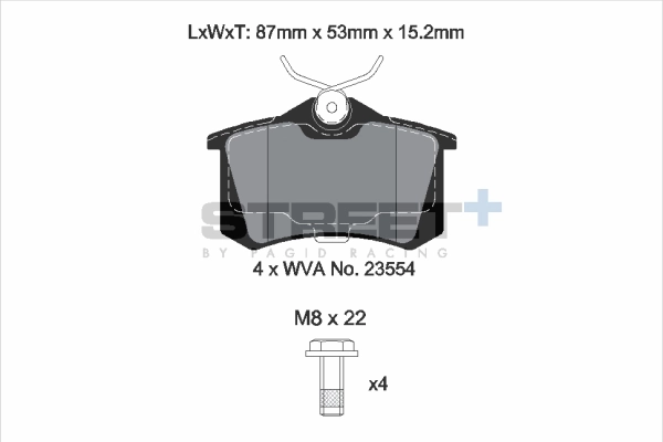PAGID Racing fékbetétkészlet, tárcsafék - T8032SP2001 - TothCarparts