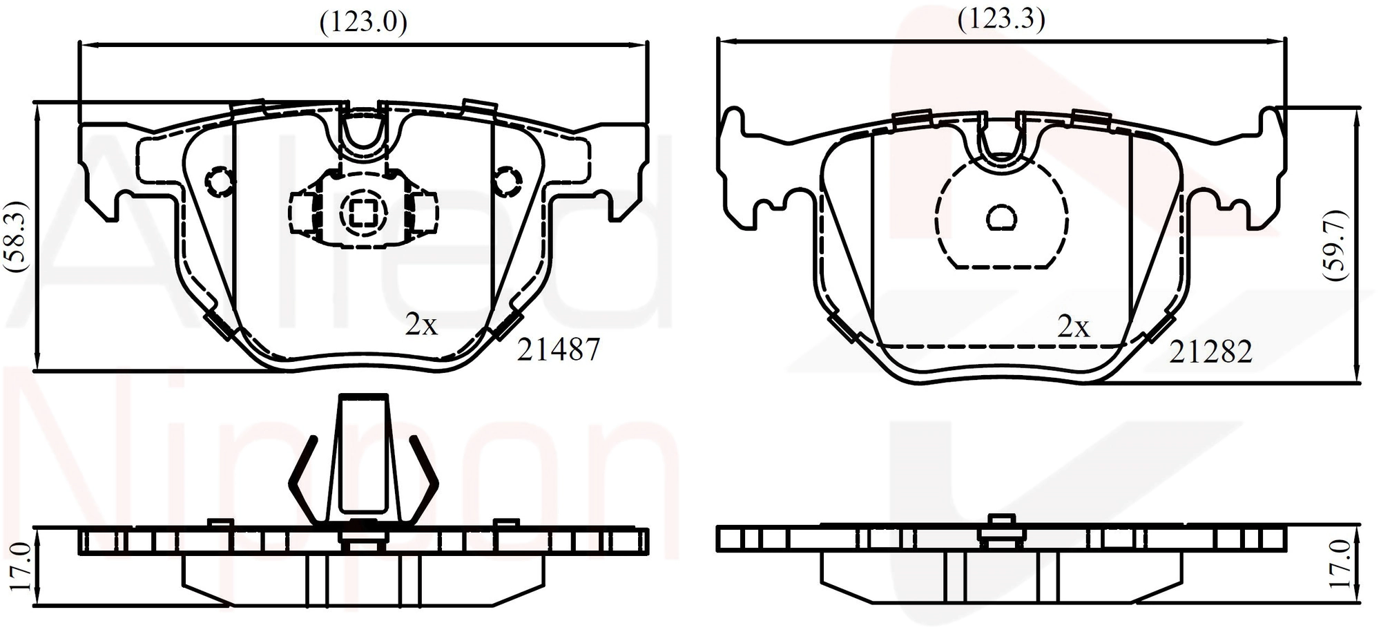 ALLIED NIPPON fékbetétkészlet, tárcsafék - ADB01205 - TothCarparts