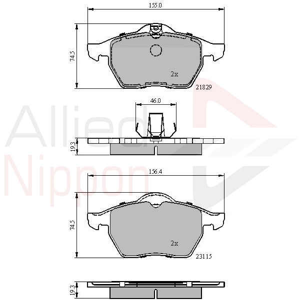 ALLIED NIPPON fékbetétkészlet, tárcsafék - ADB0749 - TothCarparts