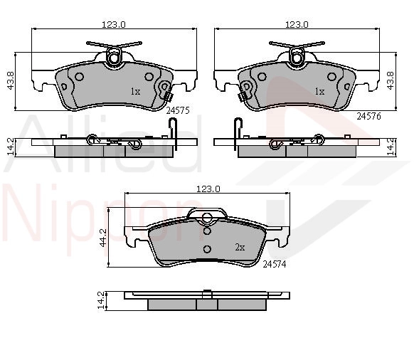 ALLIED NIPPON fékbetétkészlet, tárcsafék - ADB31657 - TothCarparts