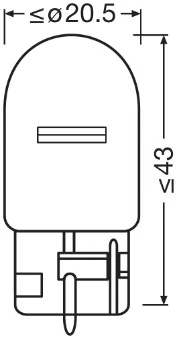 ams-OSRAM izzó, ködzárófény - 7505-2BL - TothCarparts