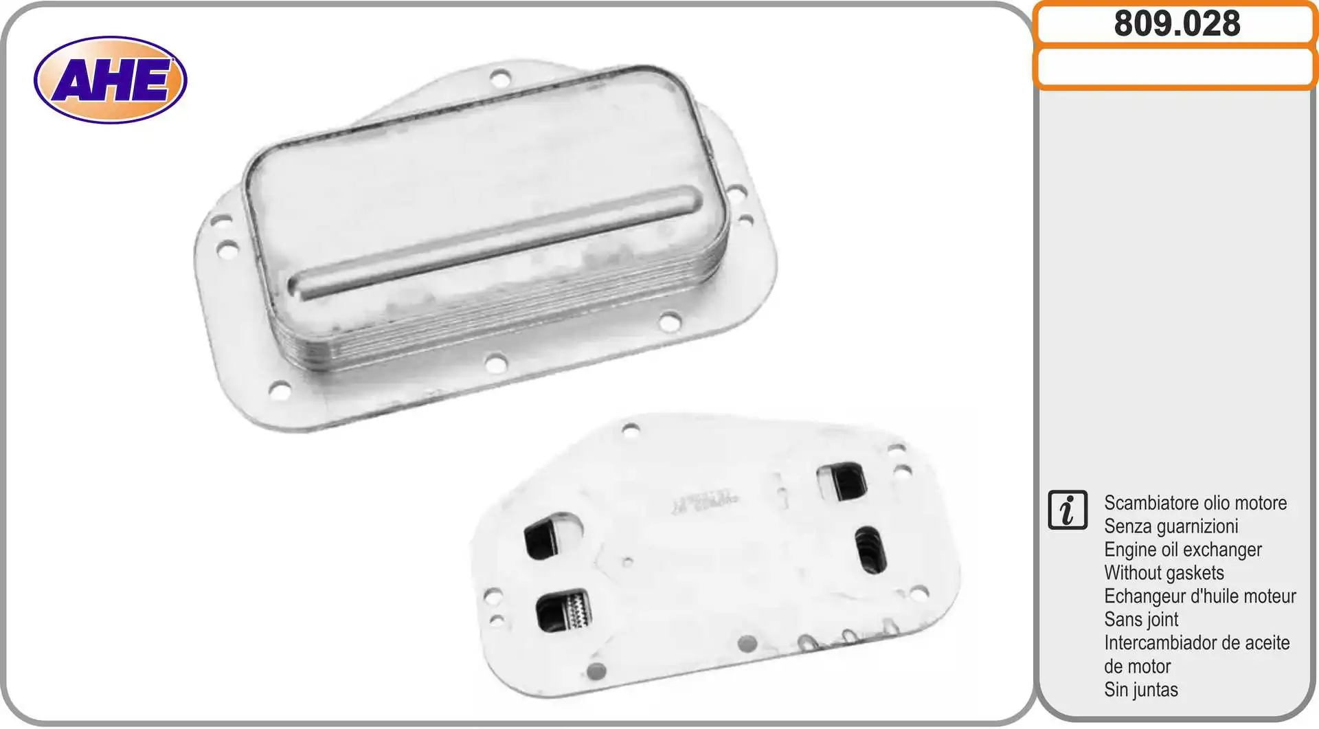 AHE Olajhűtő, motorolaj - 809.028 - TothCarparts