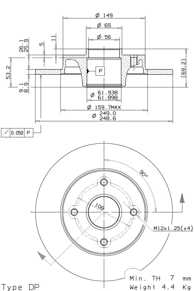 A.B.S. féktárcsa - 08.9512.20 - TothCarparts