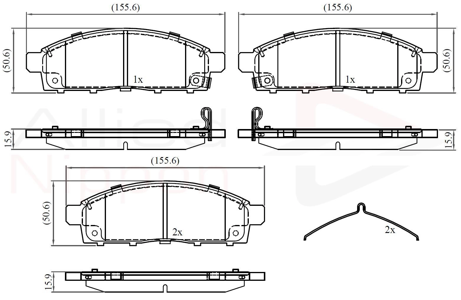 ALLIED NIPPON fékbetétkészlet, tárcsafék - ADB32378 - TothCarparts