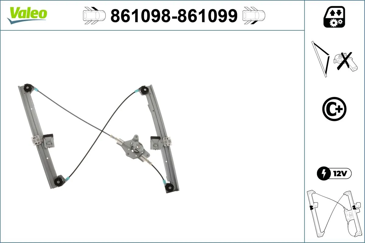 VALEO ablakemelő - 861098 - TothCarparts