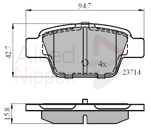 ALLIED NIPPON fékbetétkészlet, tárcsafék - ADB01039 - TothCarparts