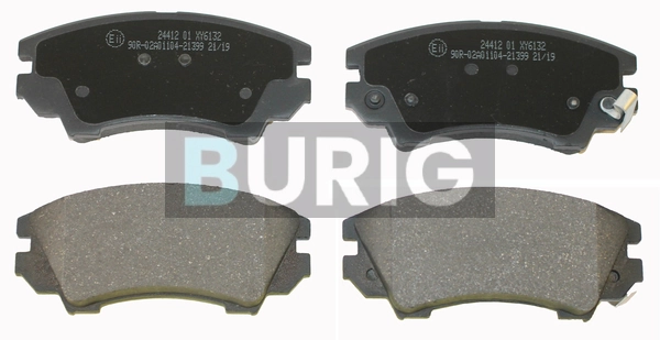 Burig fékbetétkészlet, tárcsafék - B020112 - TothCarparts
