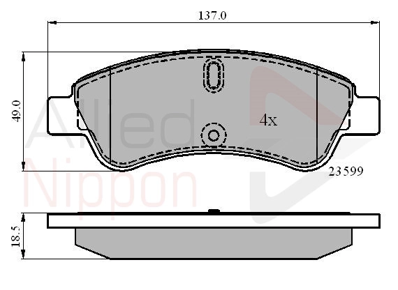 ALLIED NIPPON fékbetétkészlet, tárcsafék - ADB01033 - TothCarparts