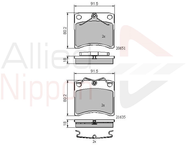 ALLIED NIPPON fékbetétkészlet, tárcsafék - ADB0953 - TothCarparts