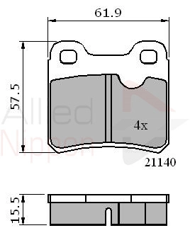 ALLIED NIPPON fékbetétkészlet, tárcsafék - ADB0117 - TothCarparts