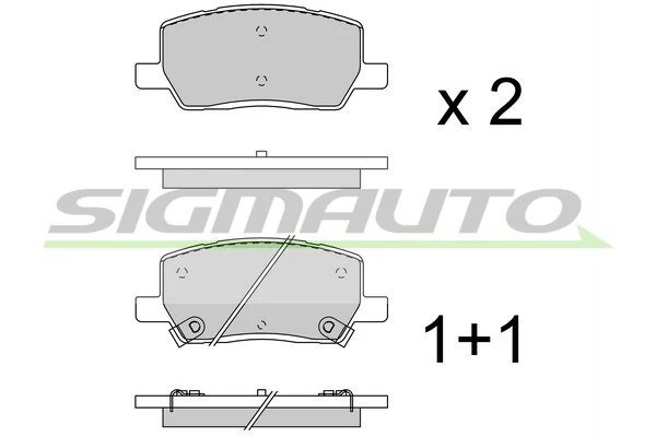 SIGMAUTO fékbetétkészlet, tárcsafék - SPB961 - TothCarparts