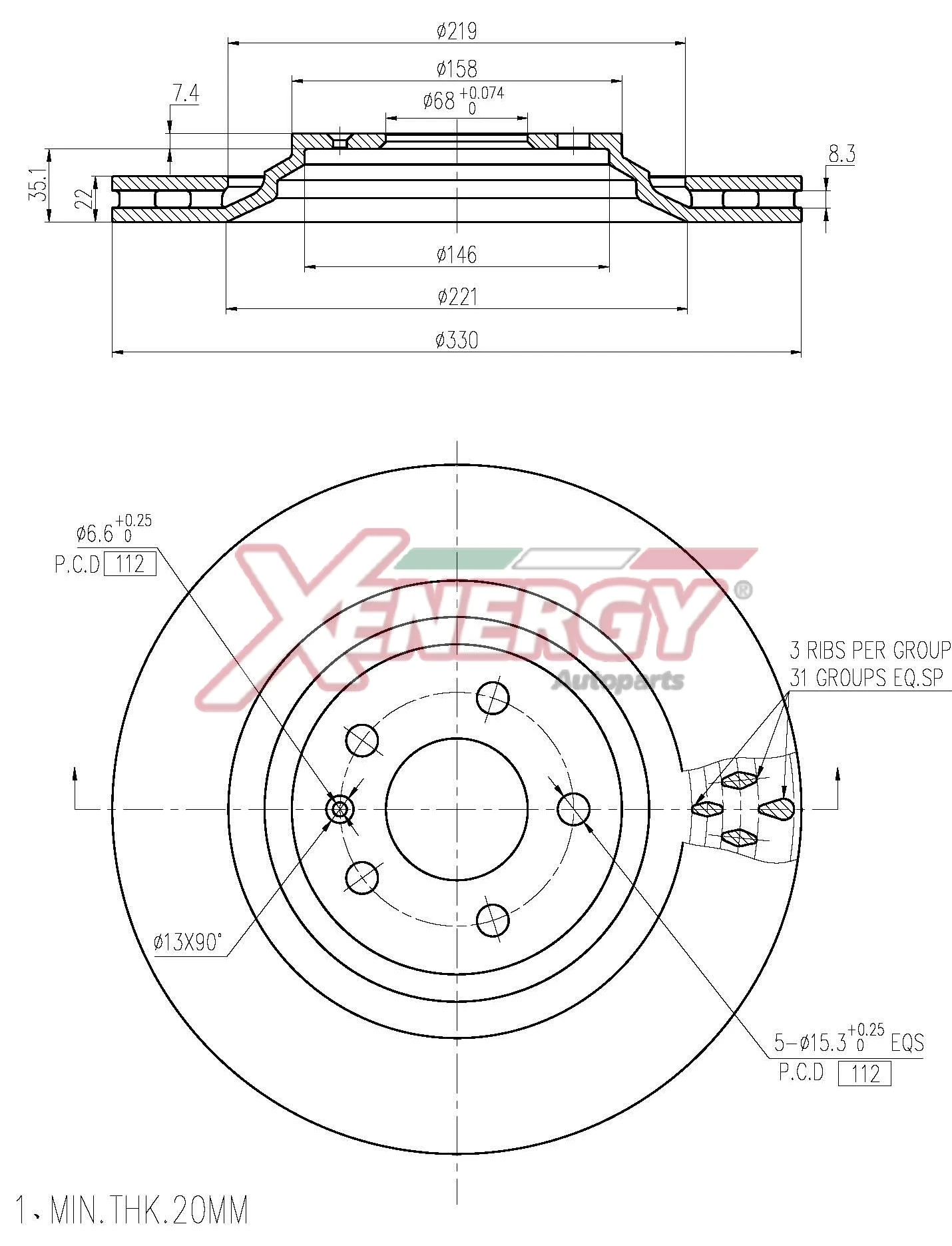 AP XENERGY féktárcsa - X602971 - TothCarparts