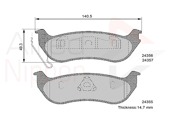 ALLIED NIPPON fékbetétkészlet, tárcsafék - ADB36087 - TothCarparts