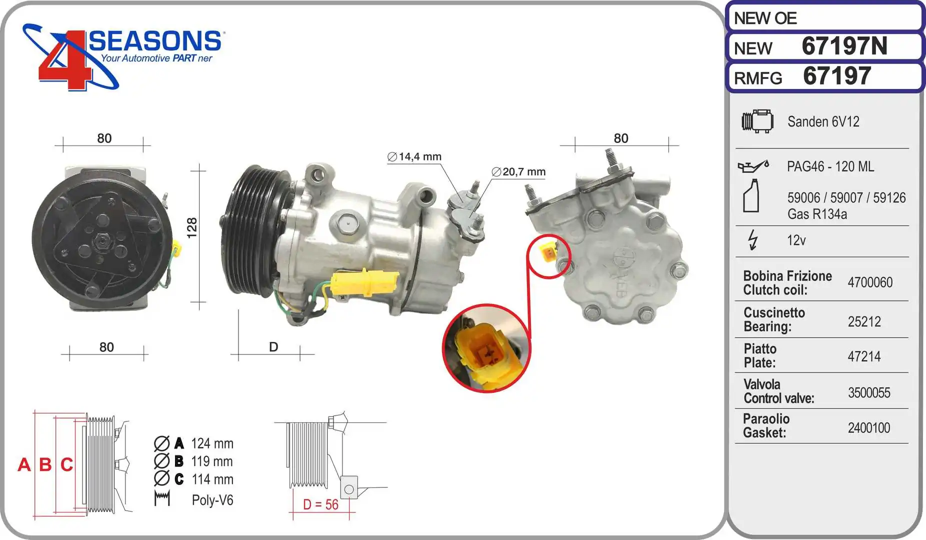 AHE kompresszor, klíma - 67197N - TothCarparts