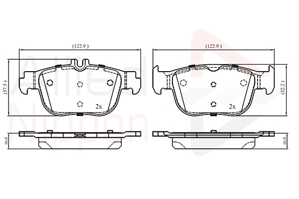 ALLIED NIPPON fékbetétkészlet, tárcsafék - ADB02868 - TothCarparts