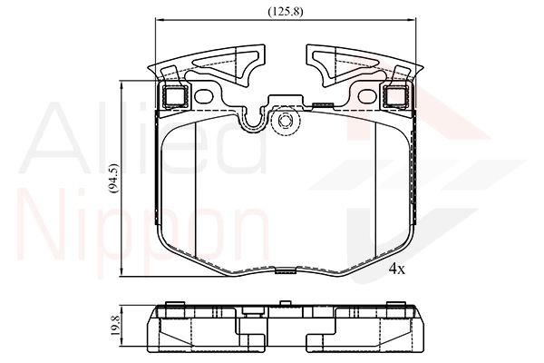 ALLIED NIPPON fékbetétkészlet, tárcsafék - ADB02527 - TothCarparts