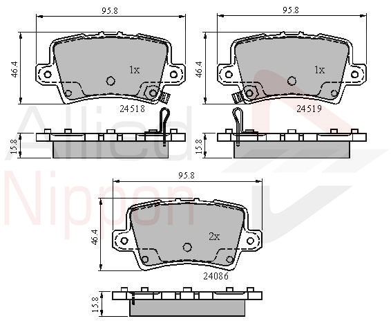 ALLIED NIPPON fékbetétkészlet, tárcsafék - ADB31587 - TothCarparts