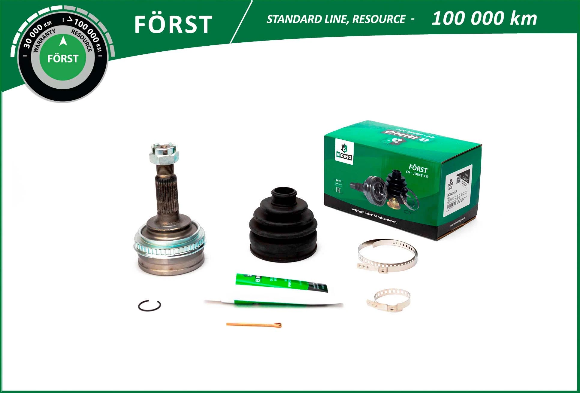 B-RING csuklókészlet, hajtótengely - BOC8916A - TothCarparts