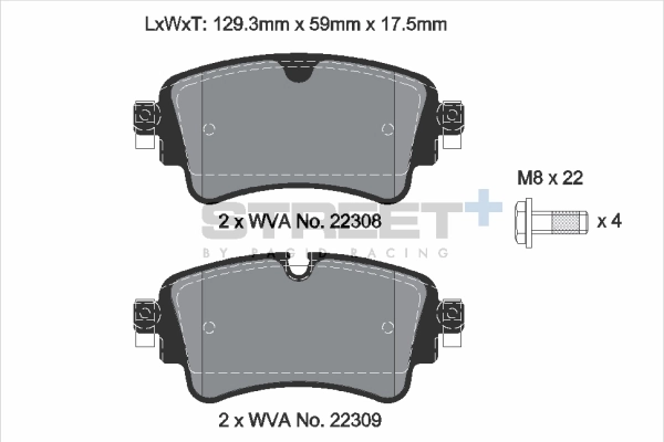 PAGID Racing fékbetétkészlet, tárcsafék - T8260SP2001 - TothCarparts