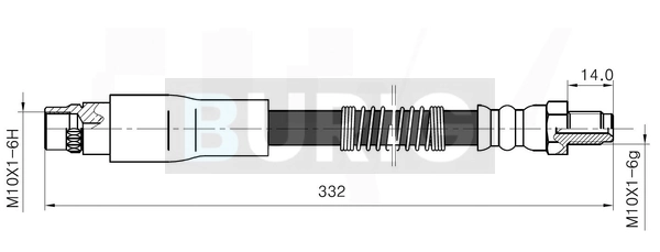 Burig fékcső - B080065 - TothCarparts