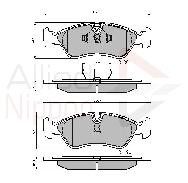 ALLIED NIPPON fékbetétkészlet, tárcsafék - ADB0150 - TothCarparts