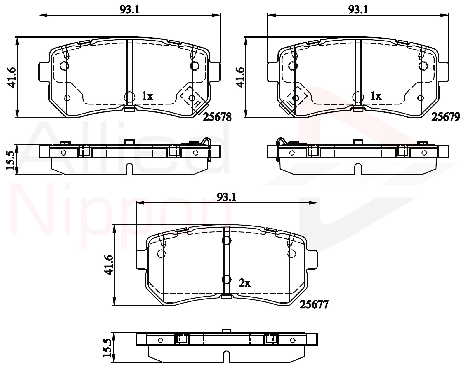 ALLIED NIPPON fékbetétkészlet, tárcsafék - ADB32276 - TothCarparts