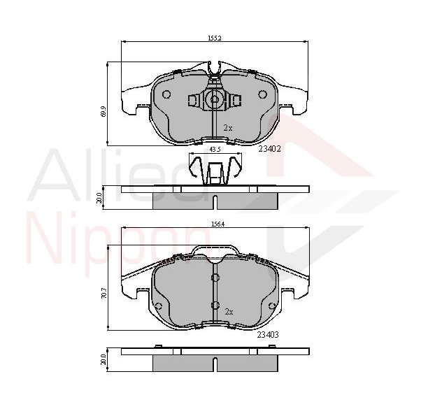 ALLIED NIPPON fékbetétkészlet, tárcsafék - ADB01137 - TothCarparts