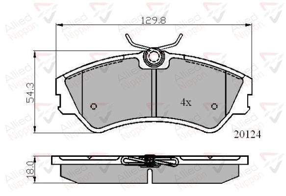 ALLIED NIPPON fékbetétkészlet, tárcsafék - ADB01073 - TothCarparts