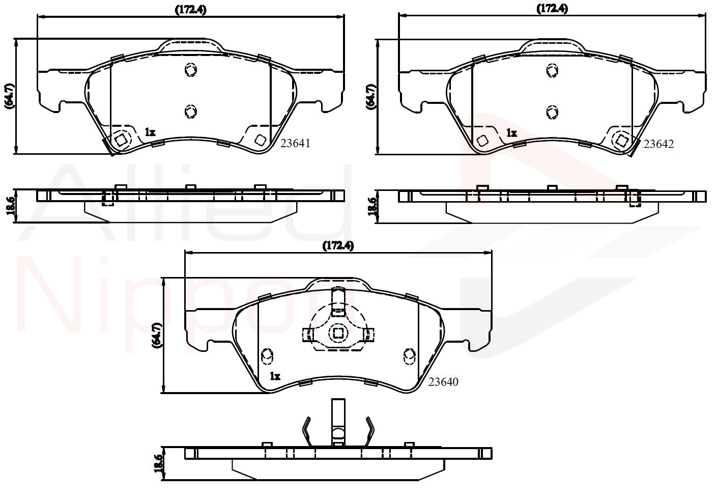 ALLIED NIPPON fékbetétkészlet, tárcsafék - ADB31163 - TothCarparts