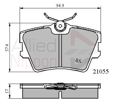 ALLIED NIPPON fékbetétkészlet, tárcsafék - ADB0272 - TothCarparts
