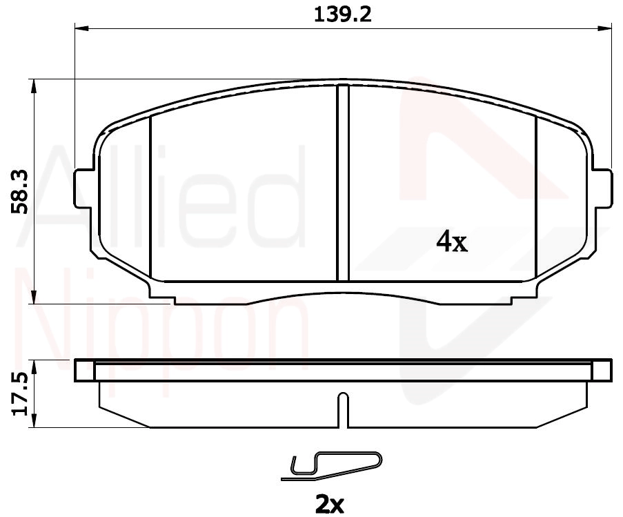 ALLIED NIPPON fékbetétkészlet, tárcsafék - ADB31724 - TothCarparts