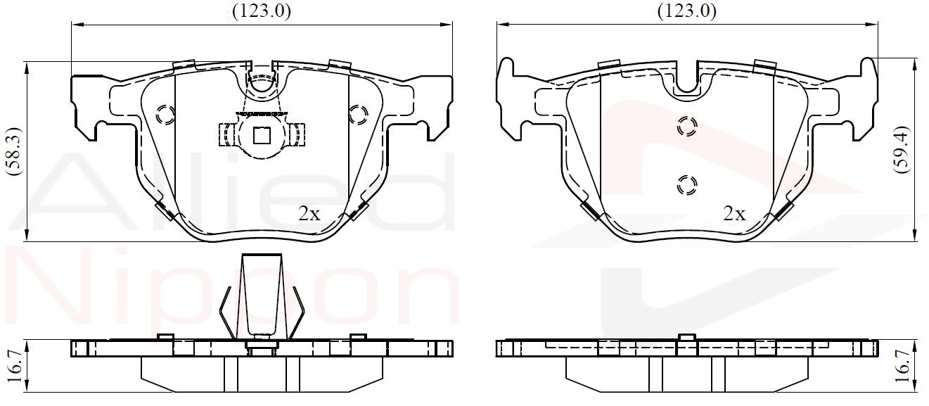 ALLIED NIPPON fékbetétkészlet, tárcsafék - ADB06001 - TothCarparts