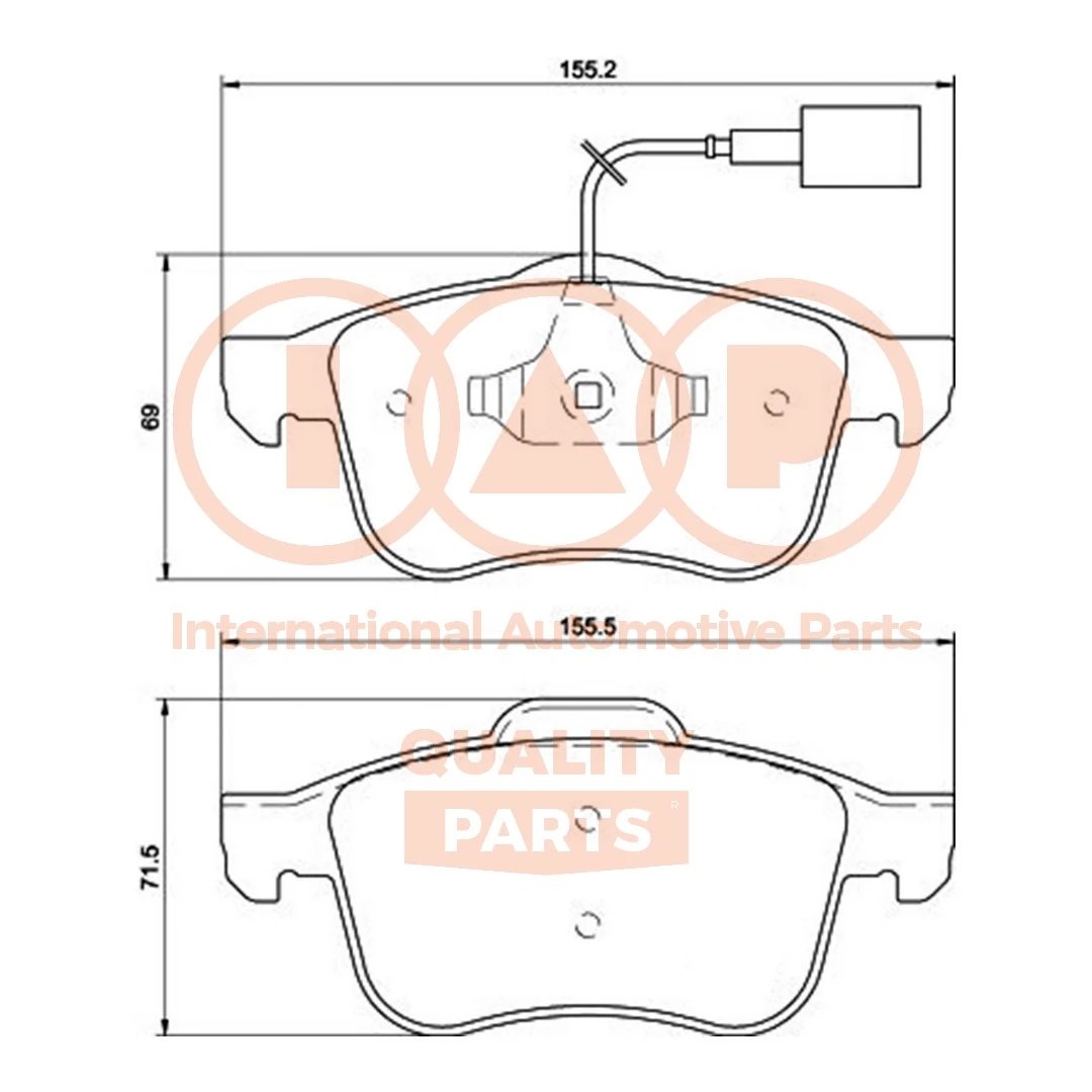 IAP QUALITY PARTS fékbetétkészlet, tárcsafék - 704-08106P - TothCarparts
