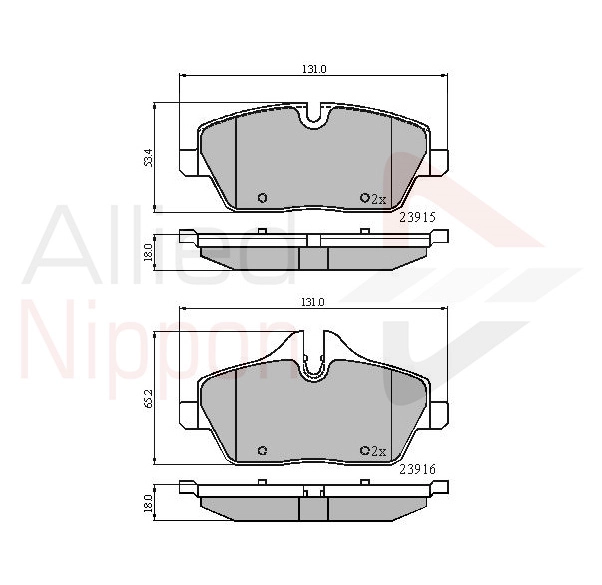 ALLIED NIPPON fékbetétkészlet, tárcsafék - ADB01531 - TothCarparts
