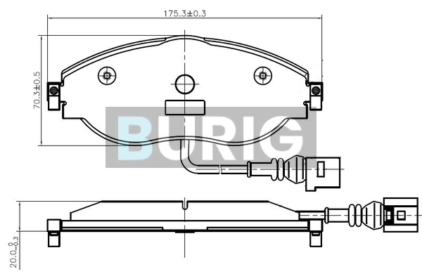 Burig fékbetétkészlet, tárcsafék - B020668 - TothCarparts