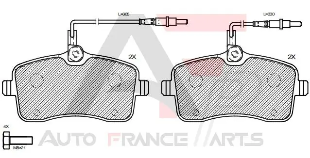 AUTO FRANCE PARTS fékbetétkészlet, tárcsafék - 21-0032C - TothCarparts