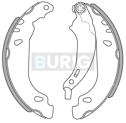 Burig fékpofakészlet - B050046 - TothCarparts