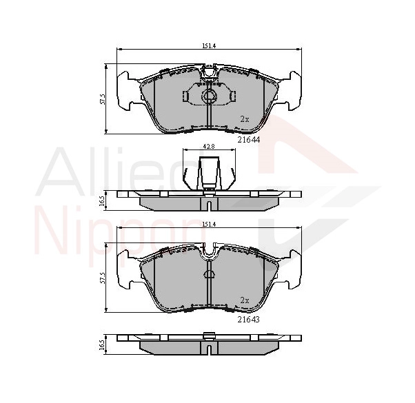 ALLIED NIPPON fékbetétkészlet, tárcsafék - ADB01023 - TothCarparts